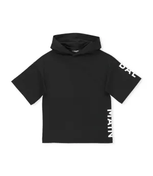 Balmain Kids Logo Printed Short-Sleeved Hoodie
