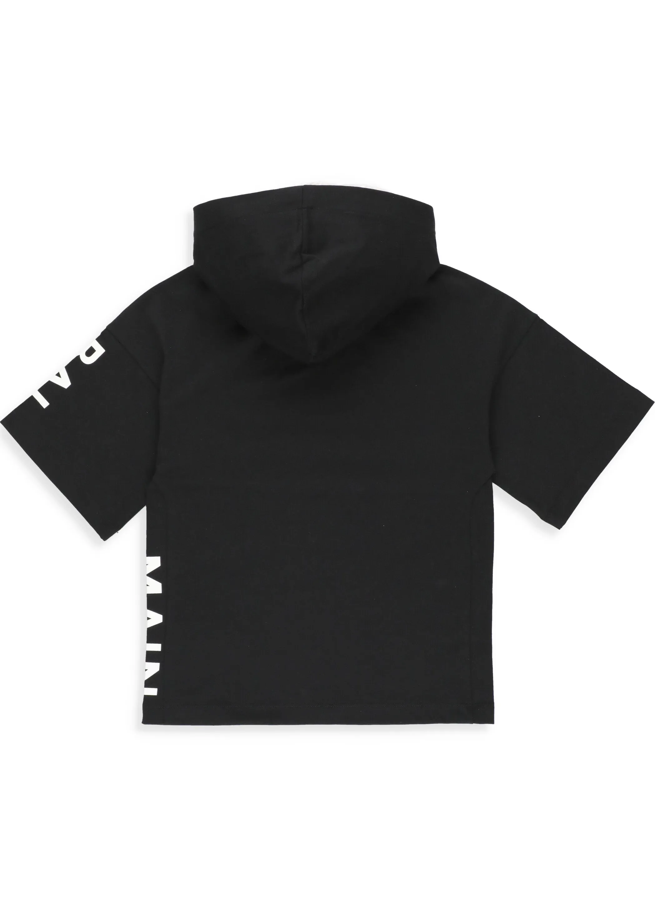 Balmain Kids Logo Printed Short-Sleeved Hoodie