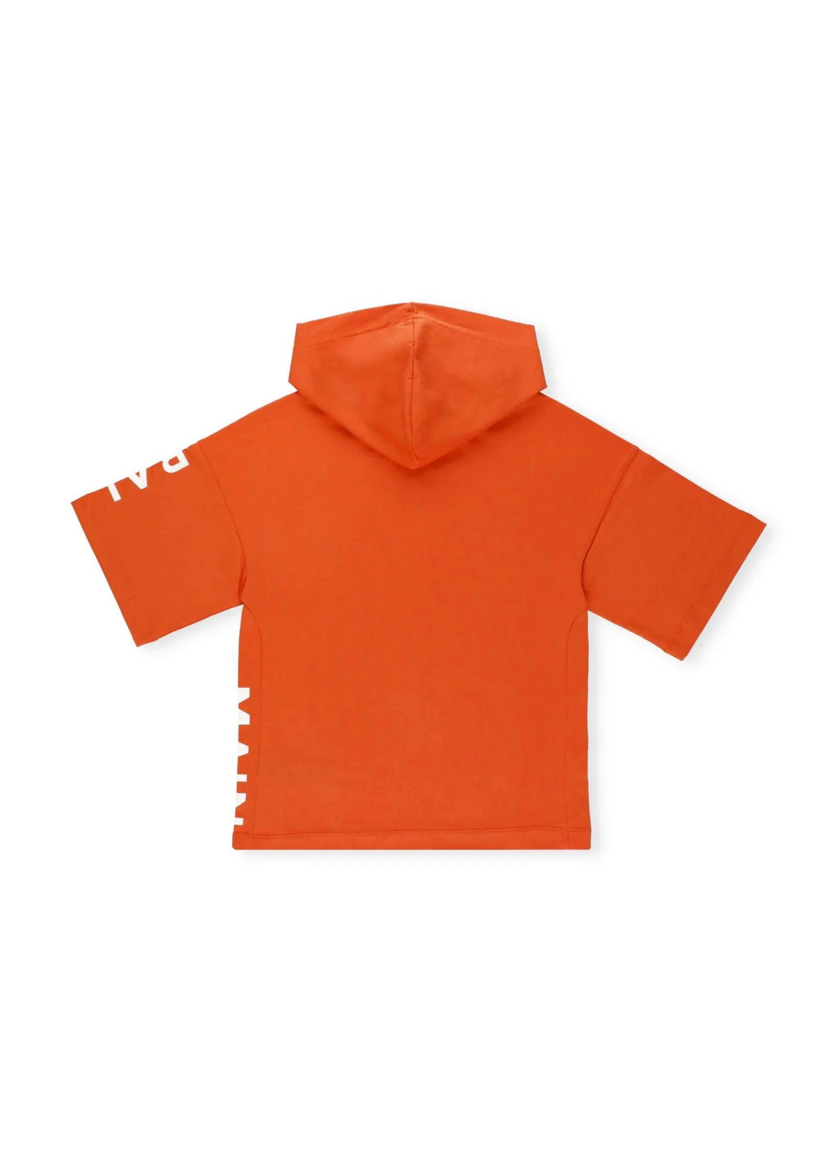 Balmain Kids Logo Printed Short-Sleeved Hoodie