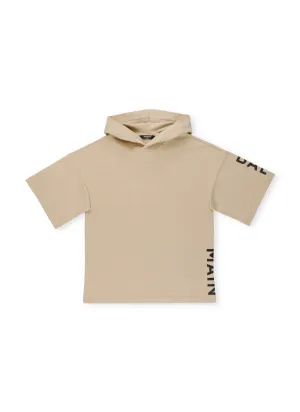 Balmain Kids Logo Printed Short-Sleeved Hoodie