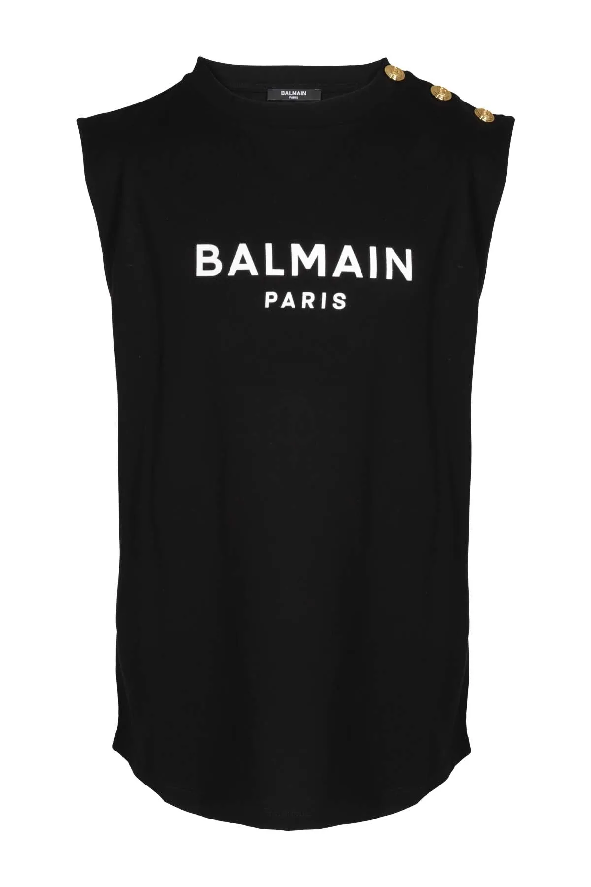 Balmain Kids Logo Printed Sleeveless Top