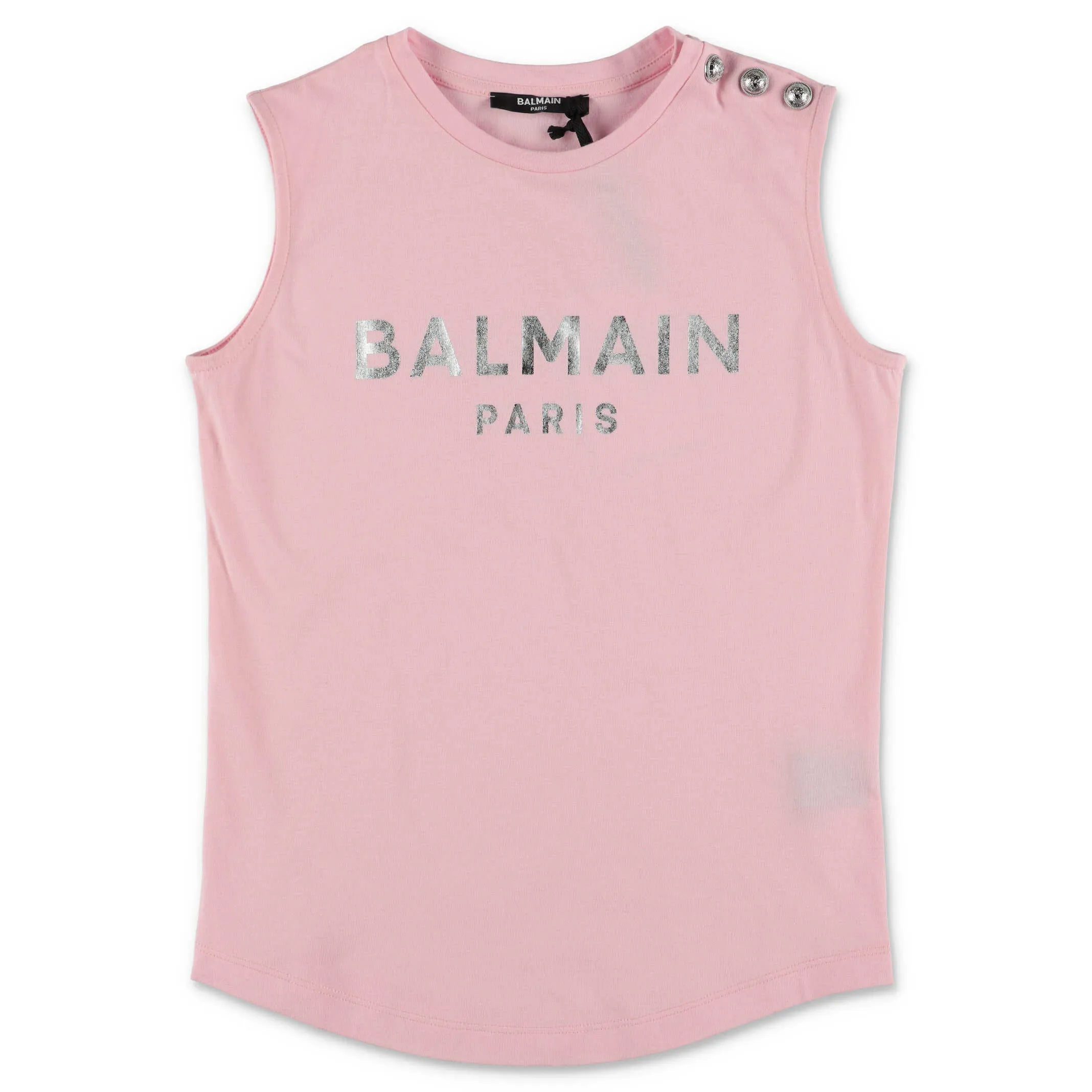 Balmain Kids Logo Printed Tank Top