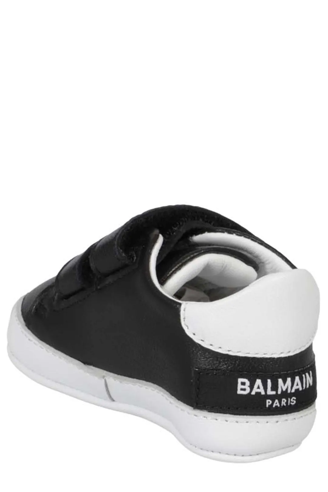 Balmain Kids Logo Printed Touch-Strap Sneakers