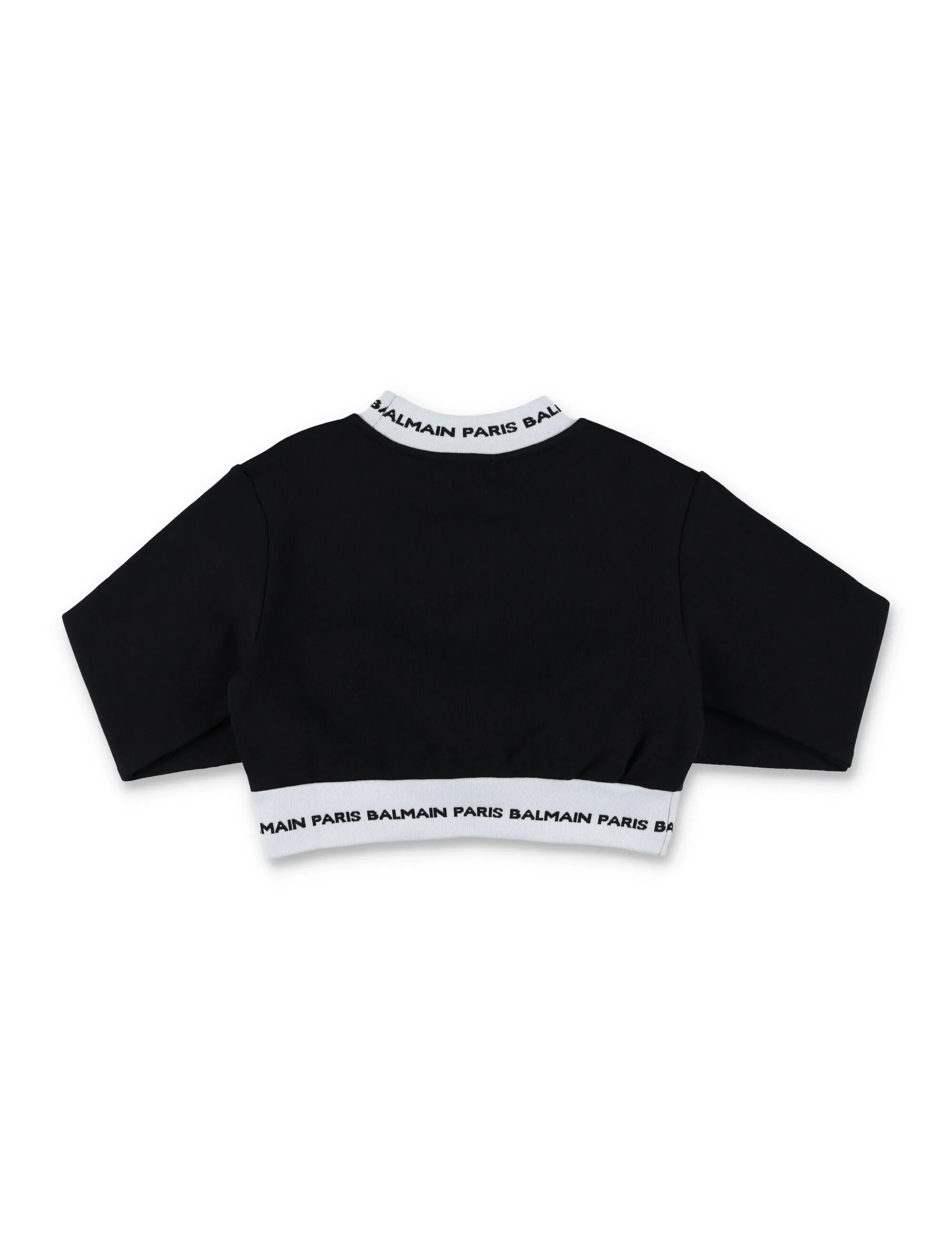 Balmain Kids Logo Tape Crewneck Sweatshirt