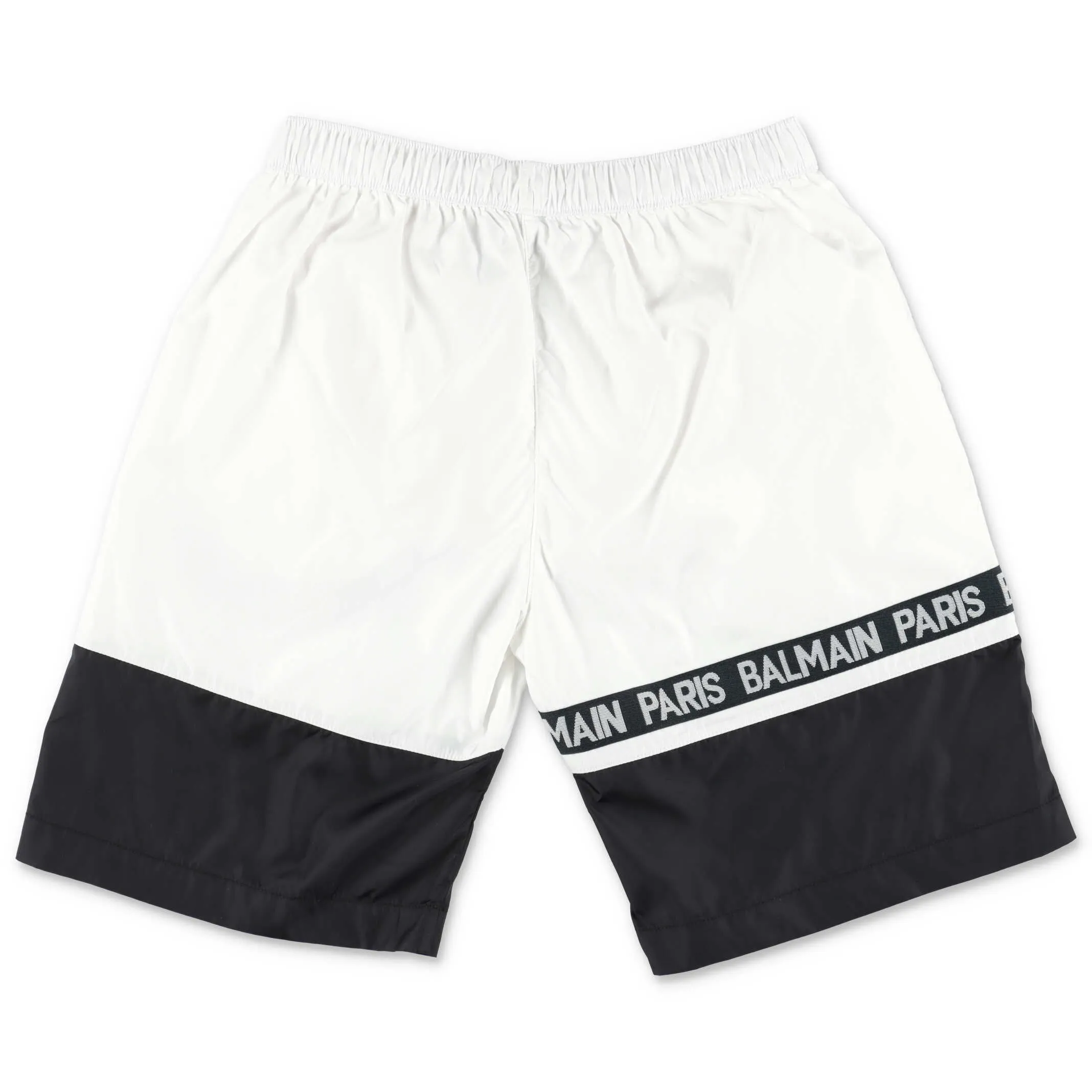 Balmain Kids Logo Tape Two-Tone Swim Shorts