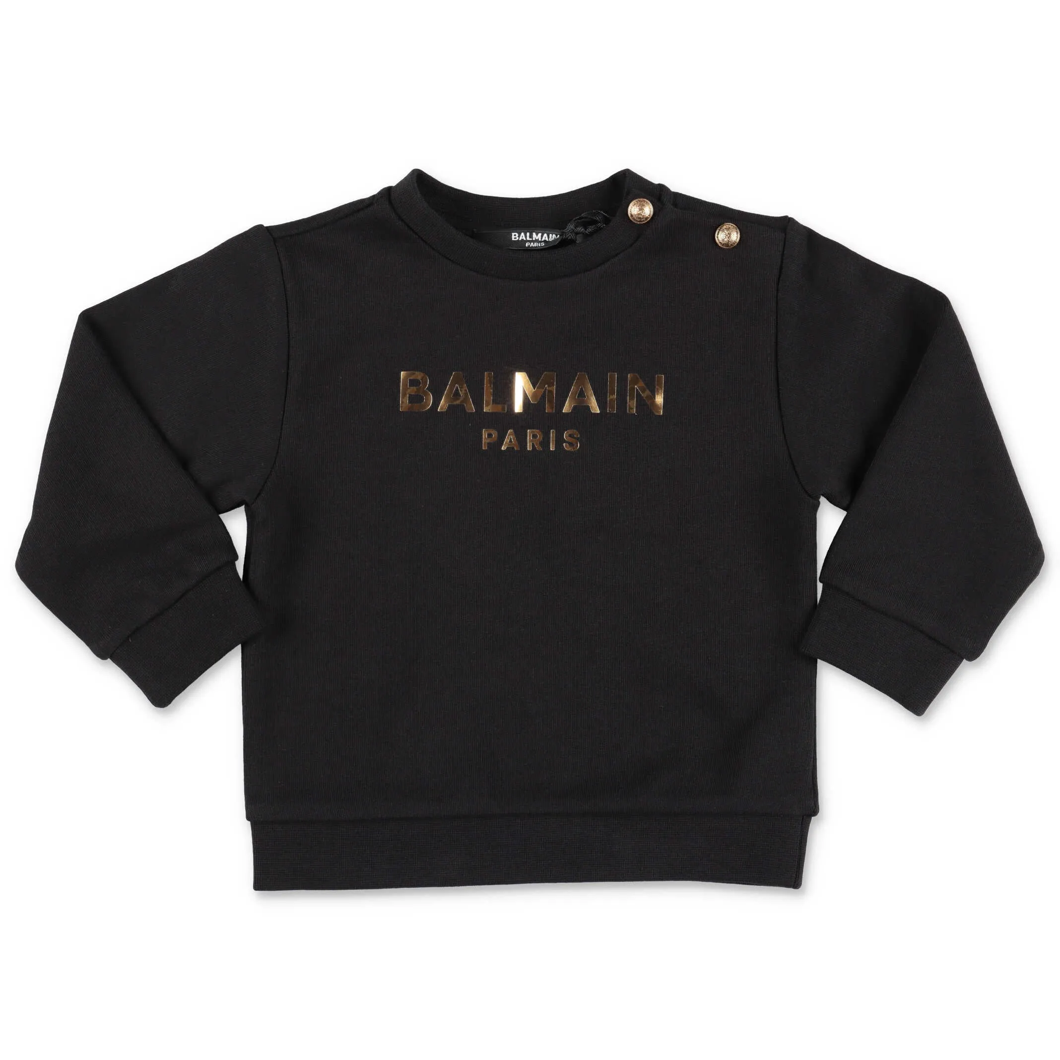Balmain Kids Metallic Logo Printed Sweatshirt