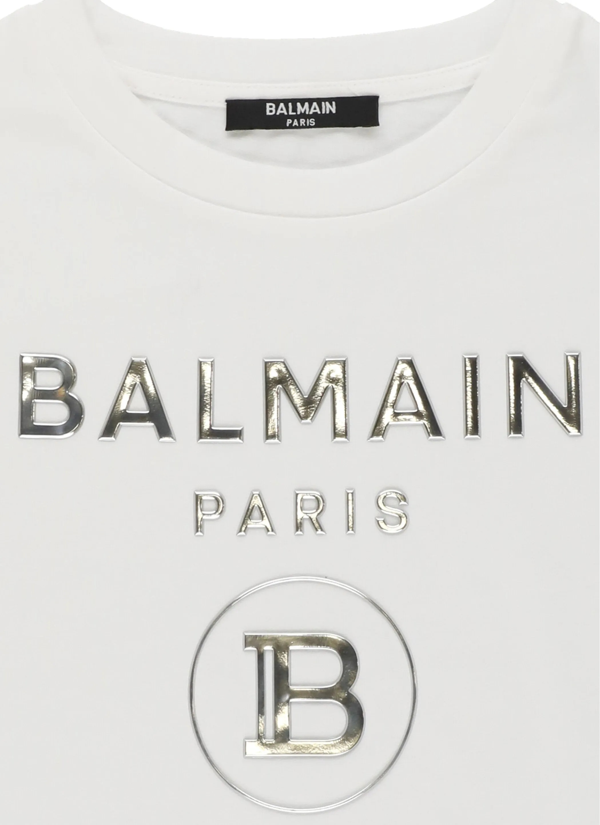 Balmain Kids Raised Logo T-Shirt