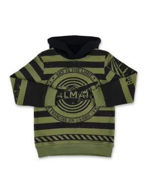 Balmain Kids Striped Long-Sleeved Hoodie
