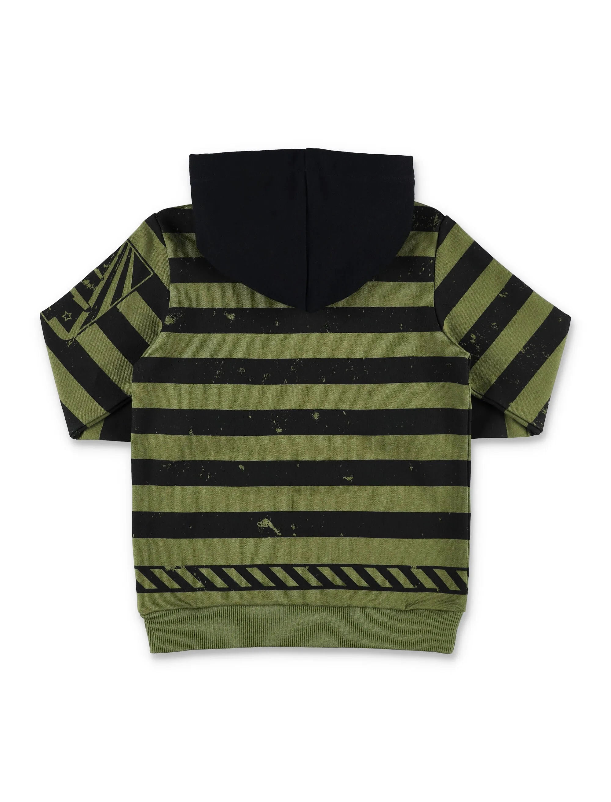 Balmain Kids Striped Long-Sleeved Hoodie