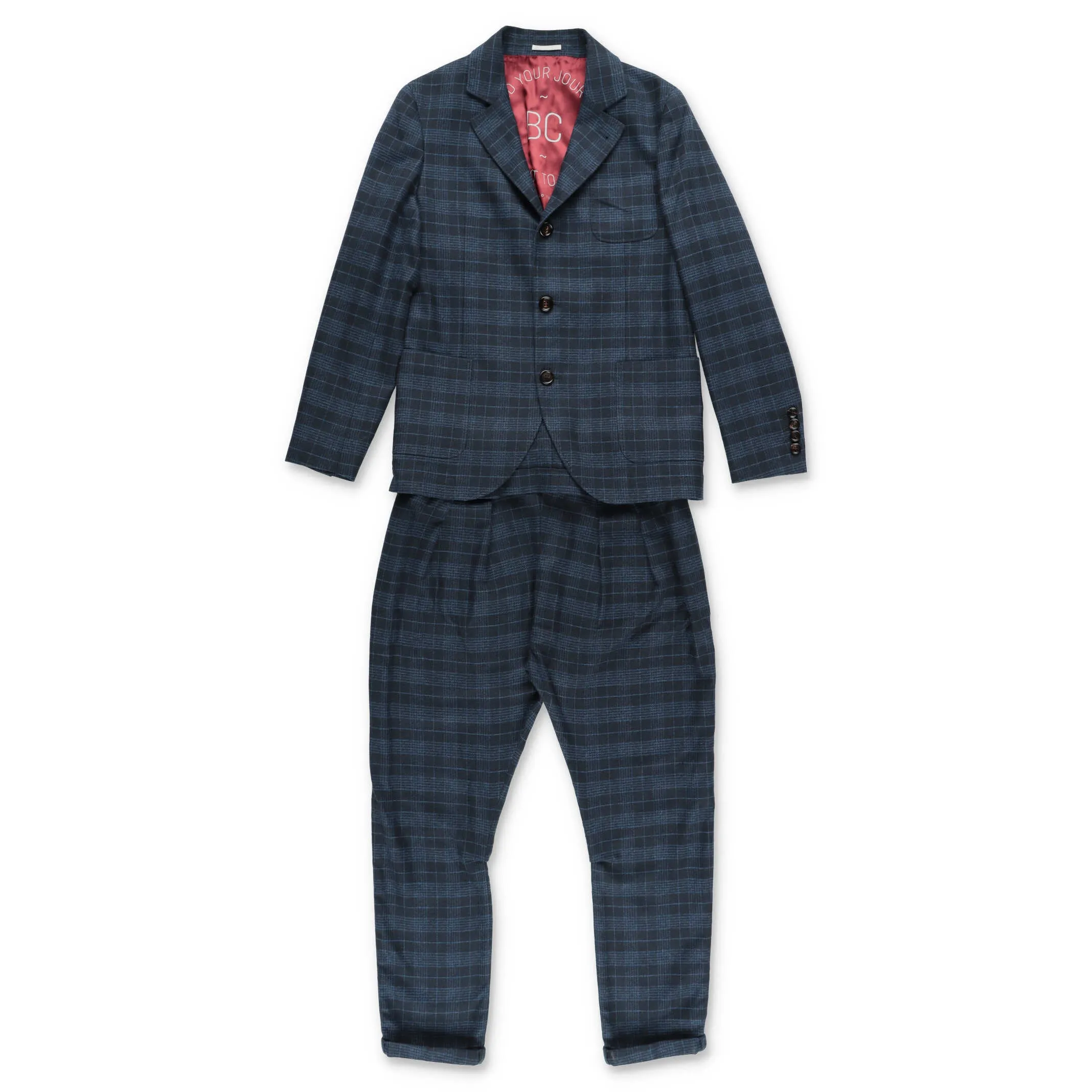 Brunello Cucinelli Kids Checked Two-Piece Suit