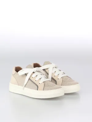 Brunello Cucinelli Kids Metallic Threaded Sneakers