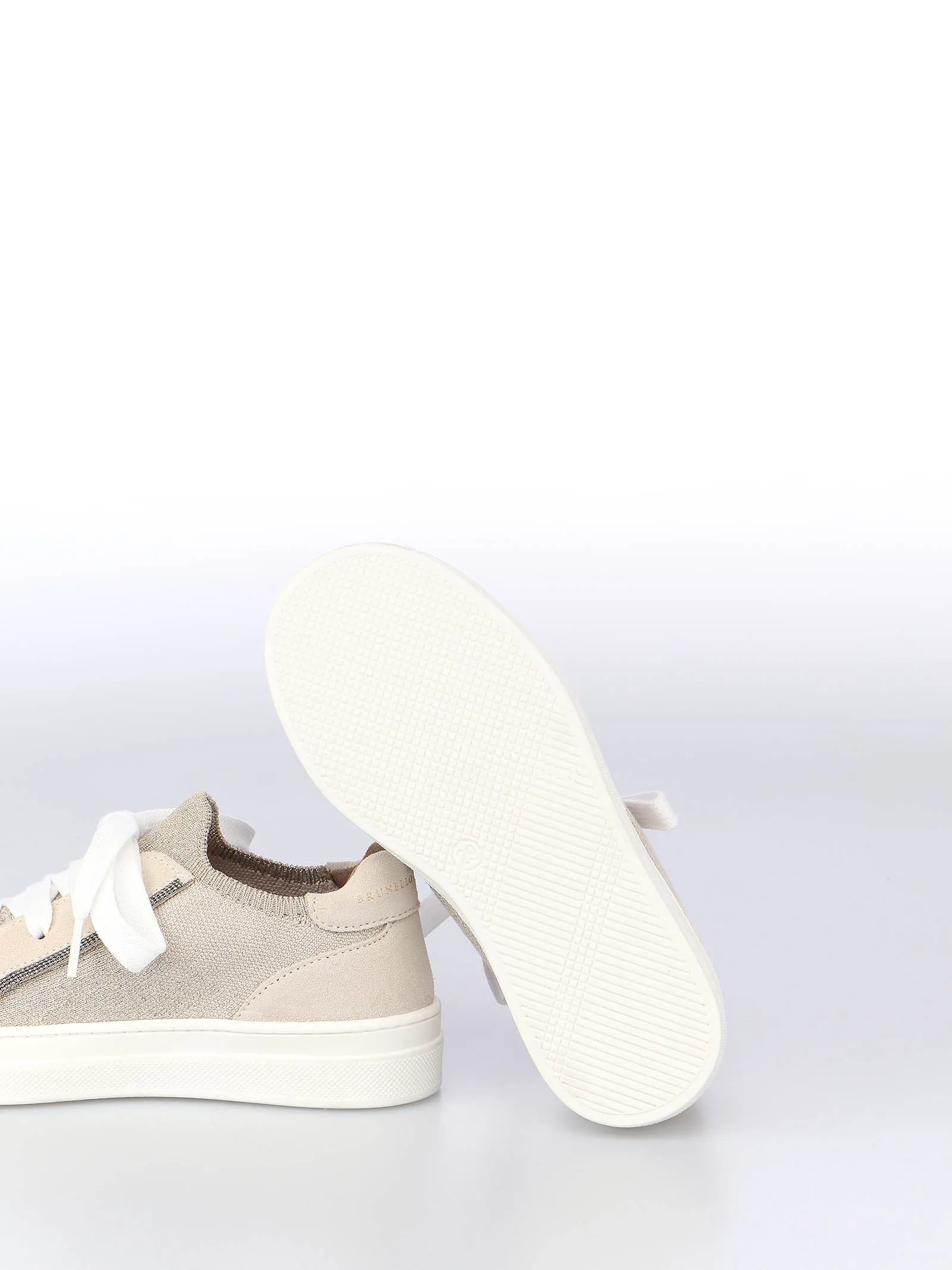 Brunello Cucinelli Kids Metallic Threaded Sneakers