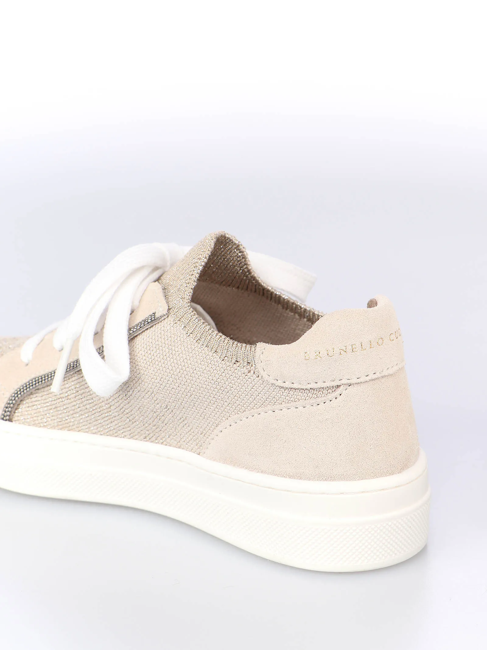 Brunello Cucinelli Kids Metallic Threaded Sneakers