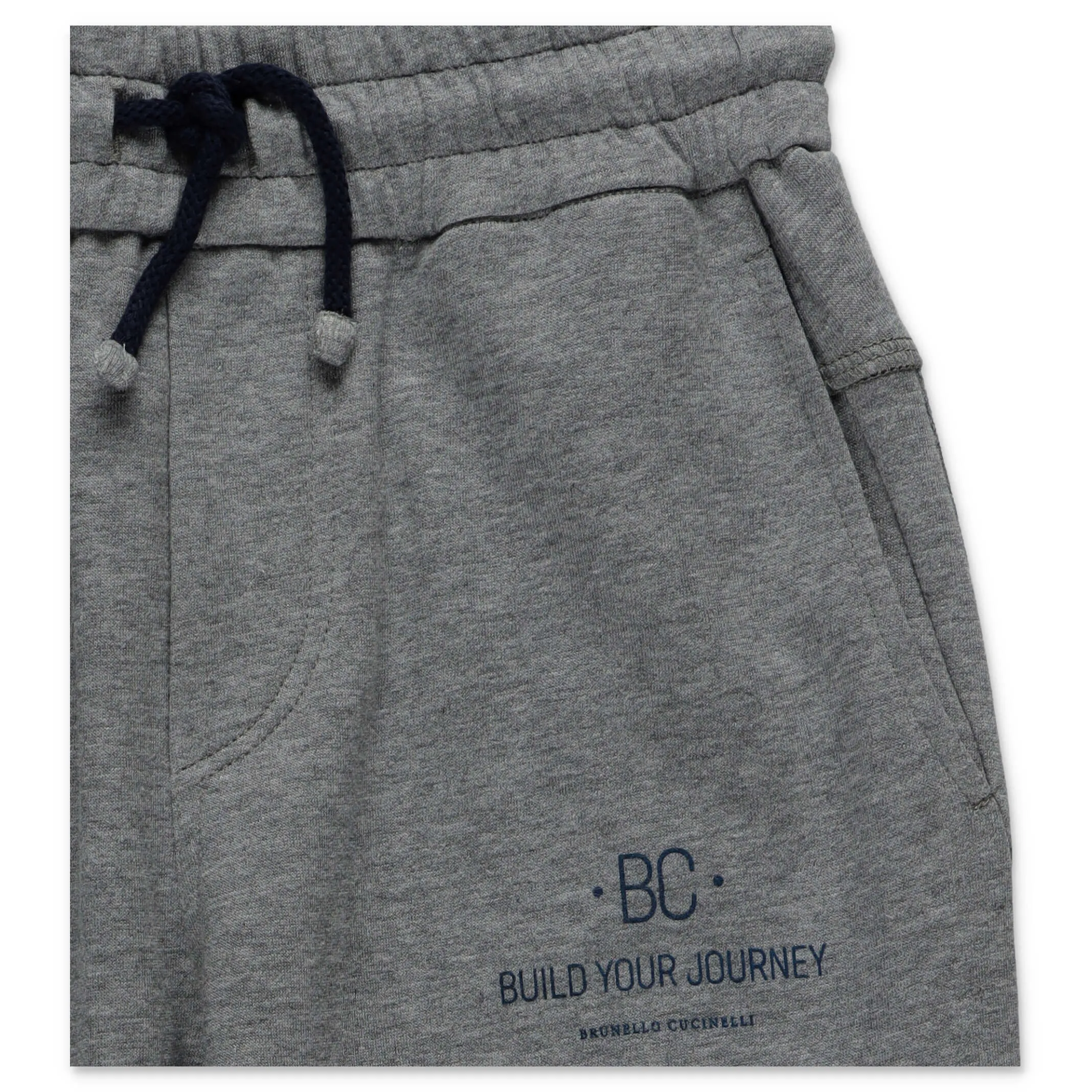 Brunello Cucinelli Kids Slogan Printed Drawstring Sweatpants