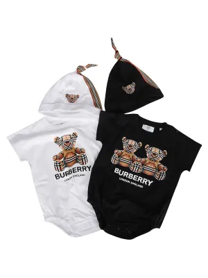 Burberry Kids Bear Printed Babygrow Set