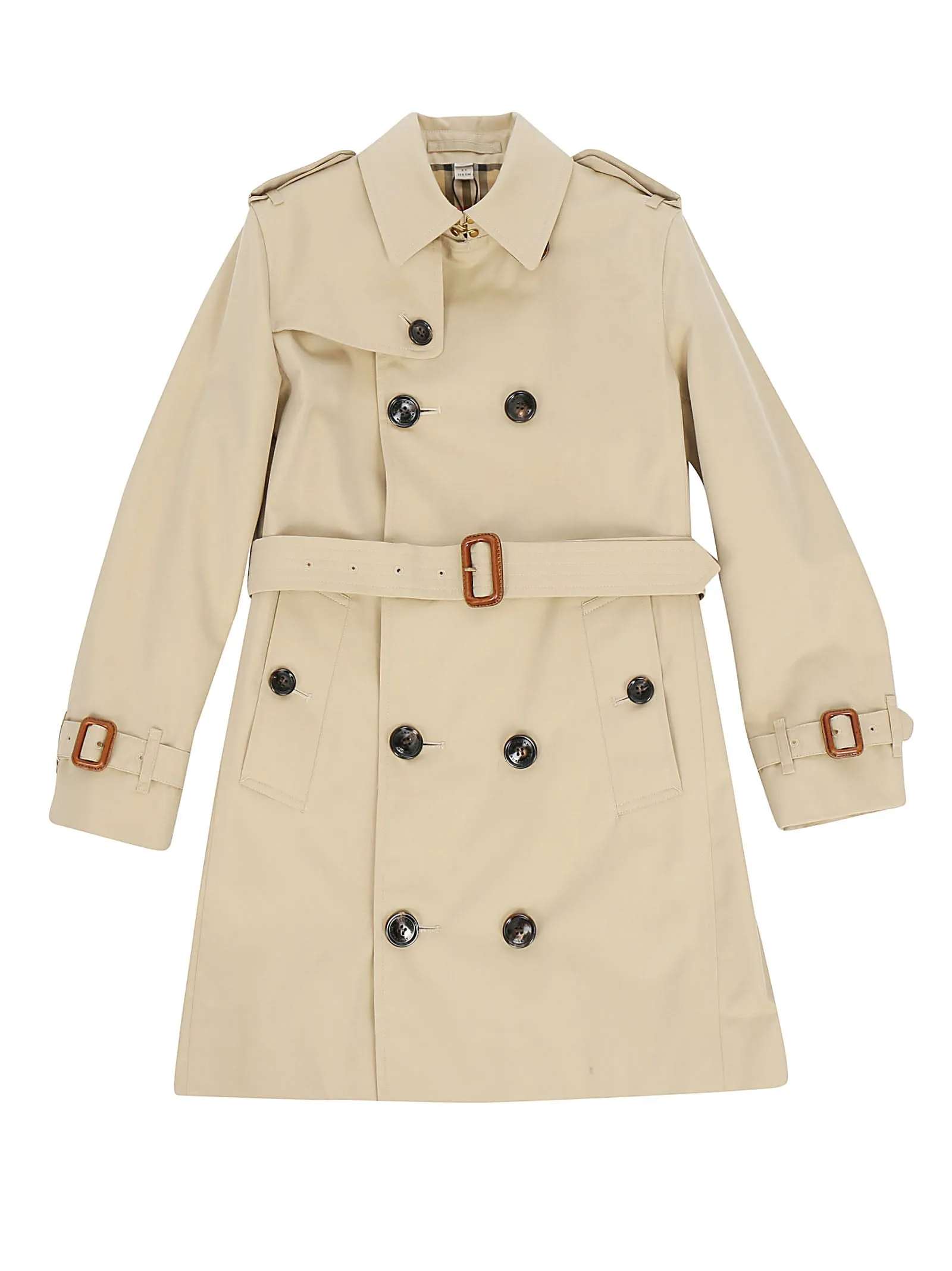 Burberry Kids Belted Gabardine Trench Coat