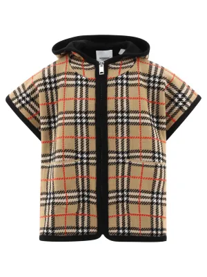 Burberry Kids Check Hooded Cape