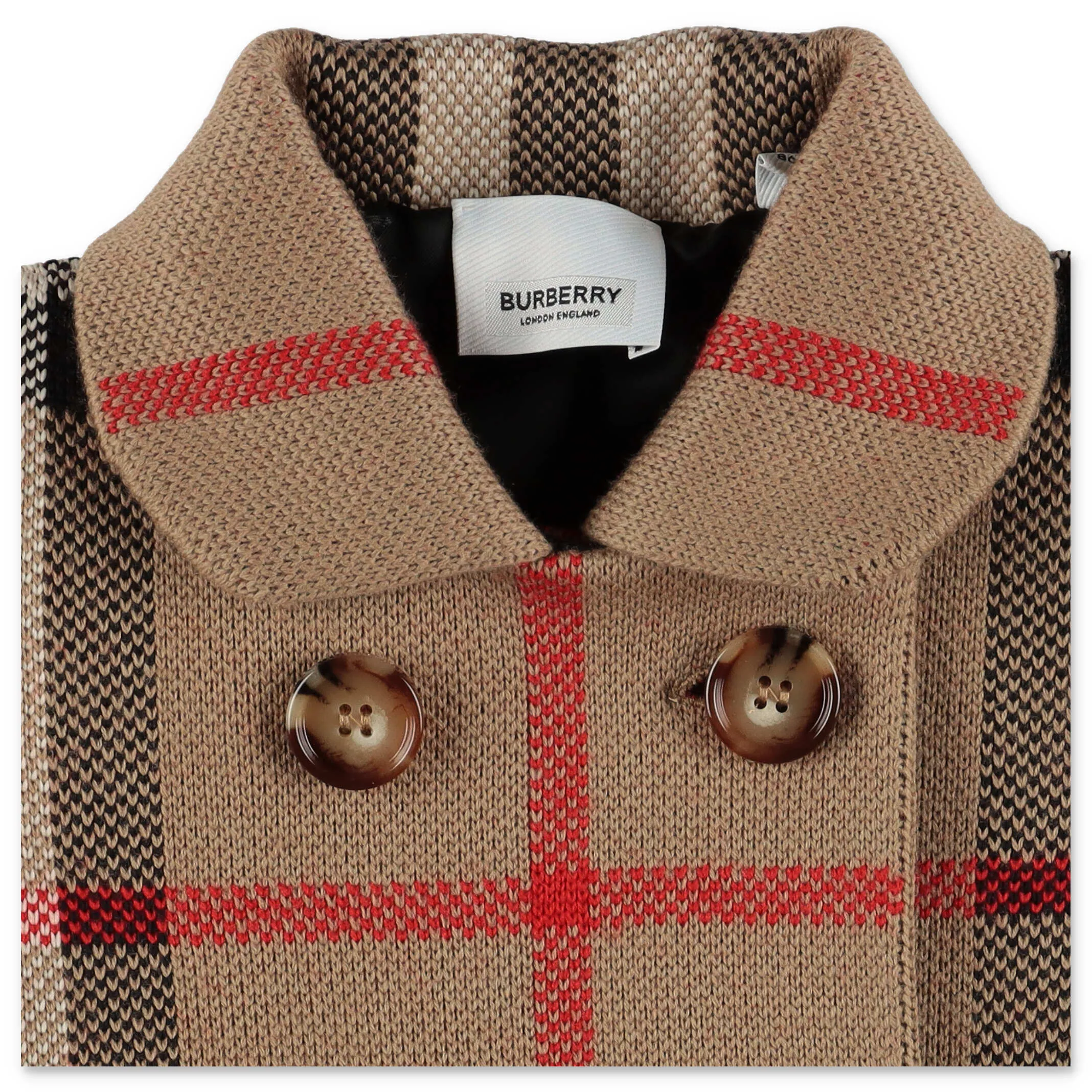 Burberry Kids Check Jacquard Coat