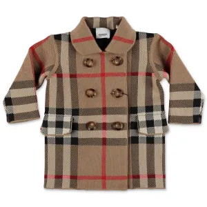 Burberry Kids Check Jacquard Coat