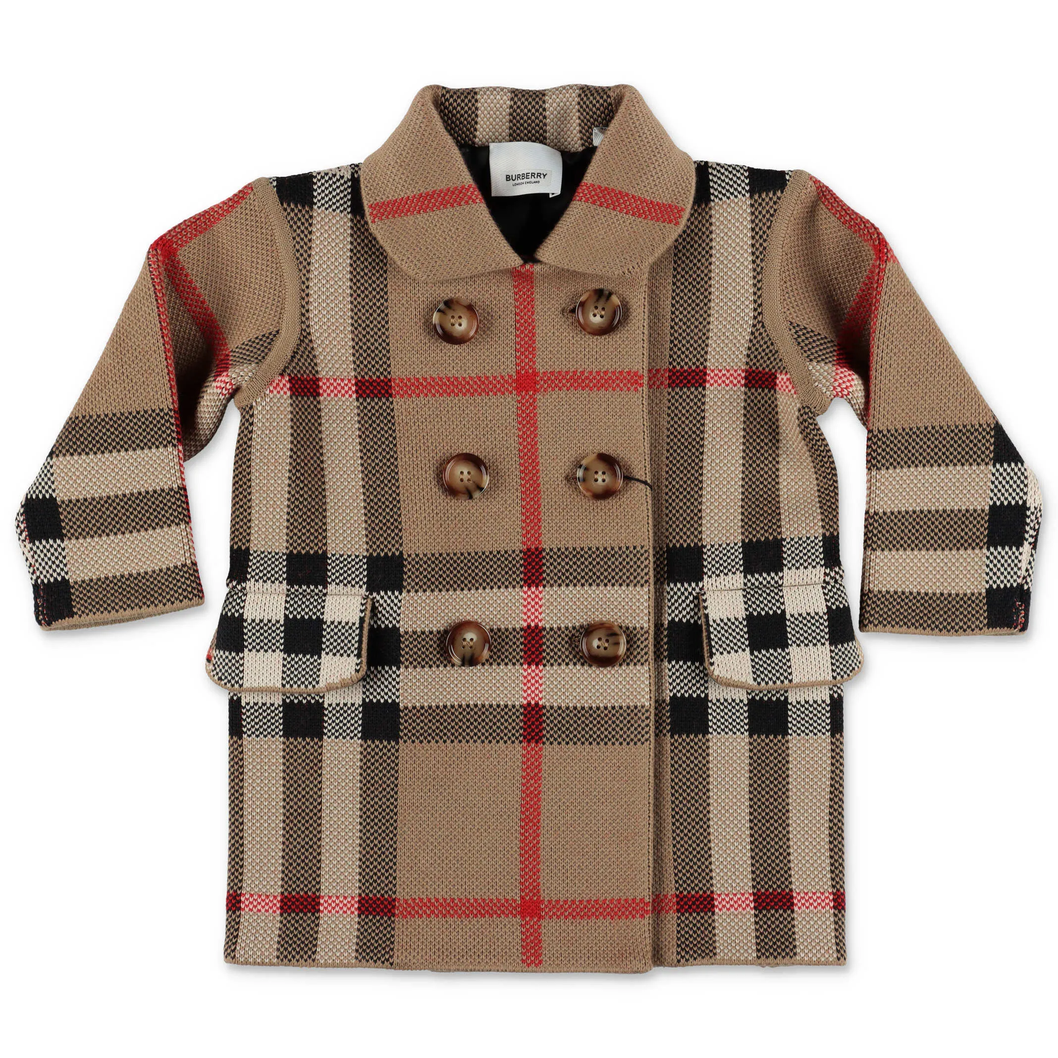Burberry Kids Check Jacquard Coat