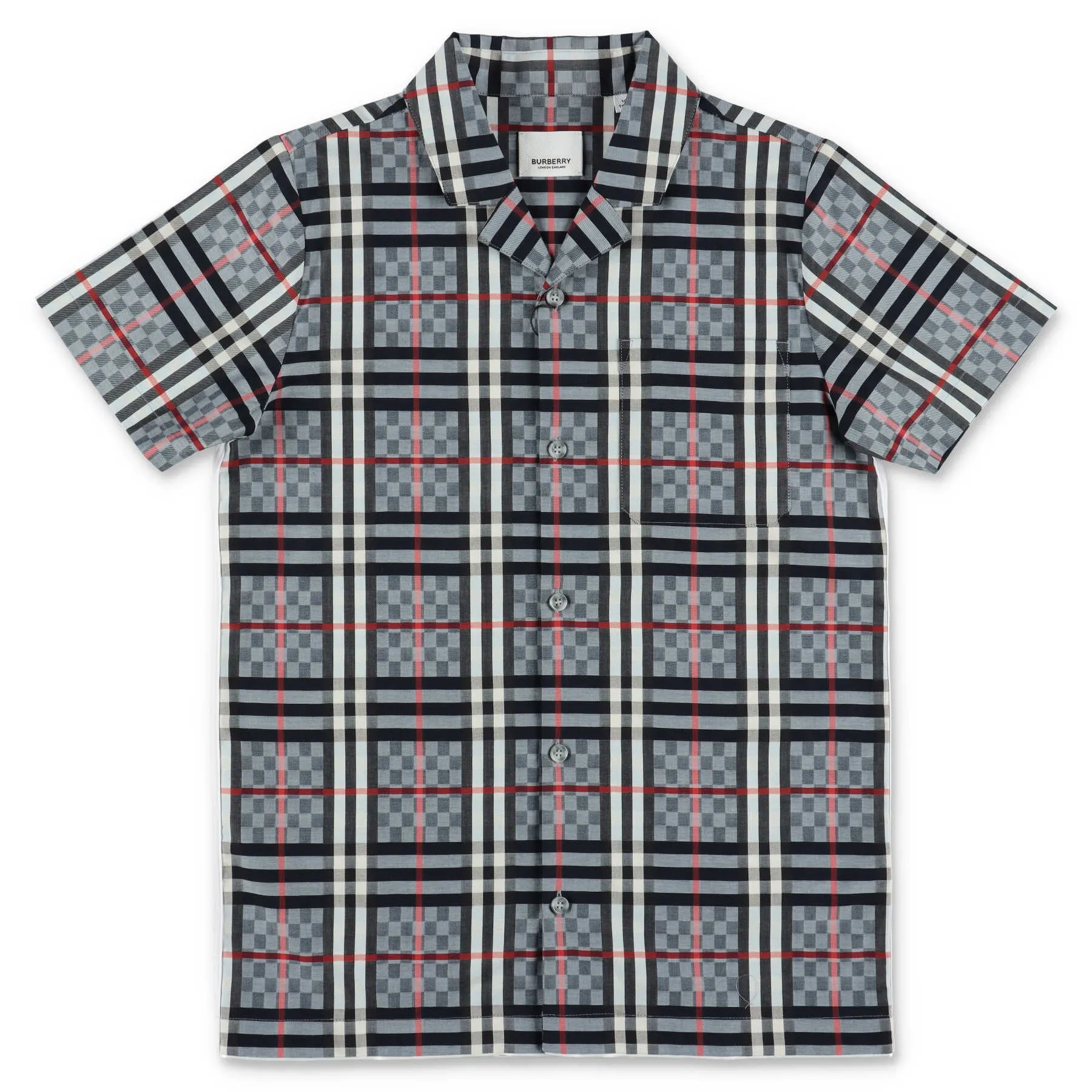 Burberry Kids Check Pattern Short Sleeved Shirt