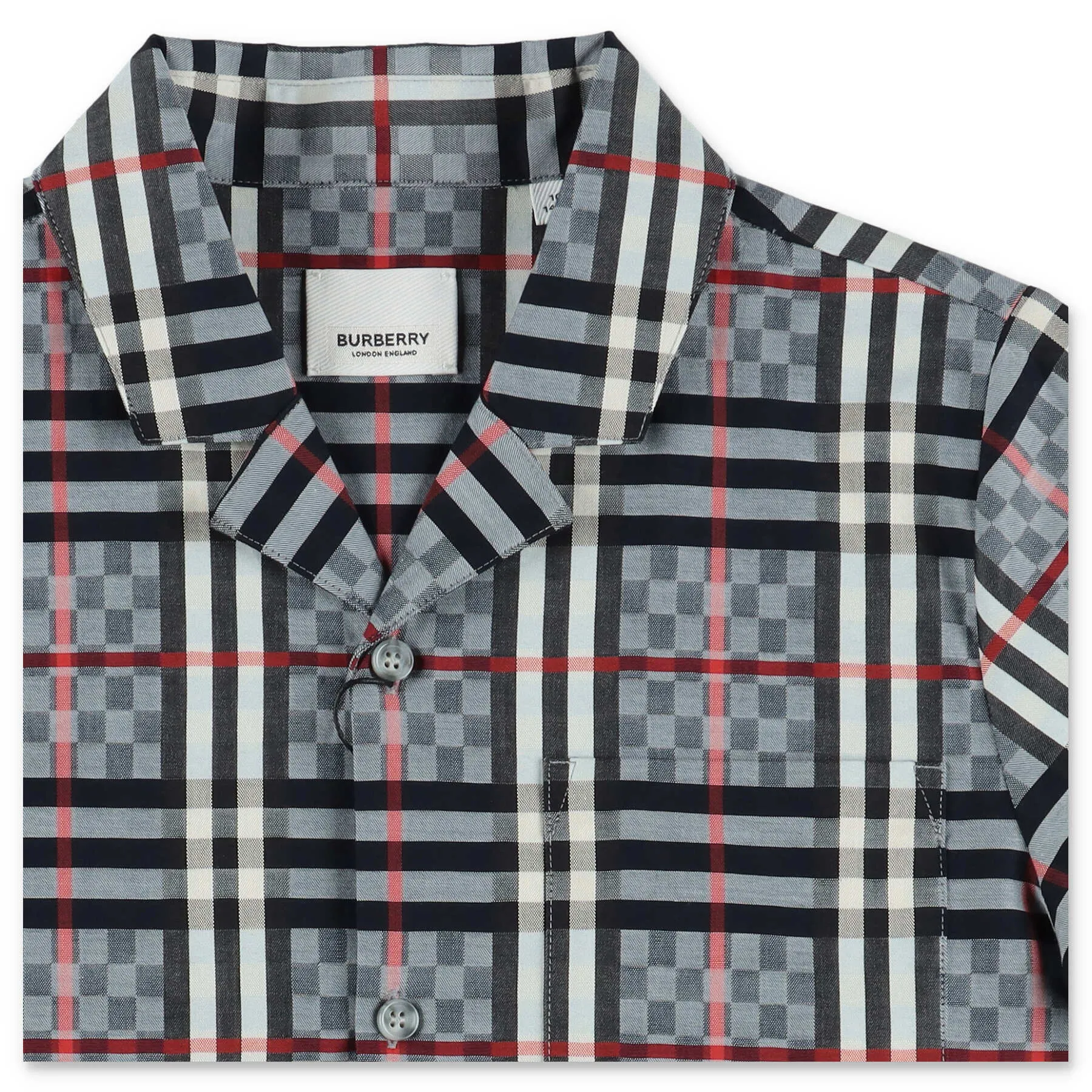 Burberry Kids Check Pattern Short Sleeved Shirt