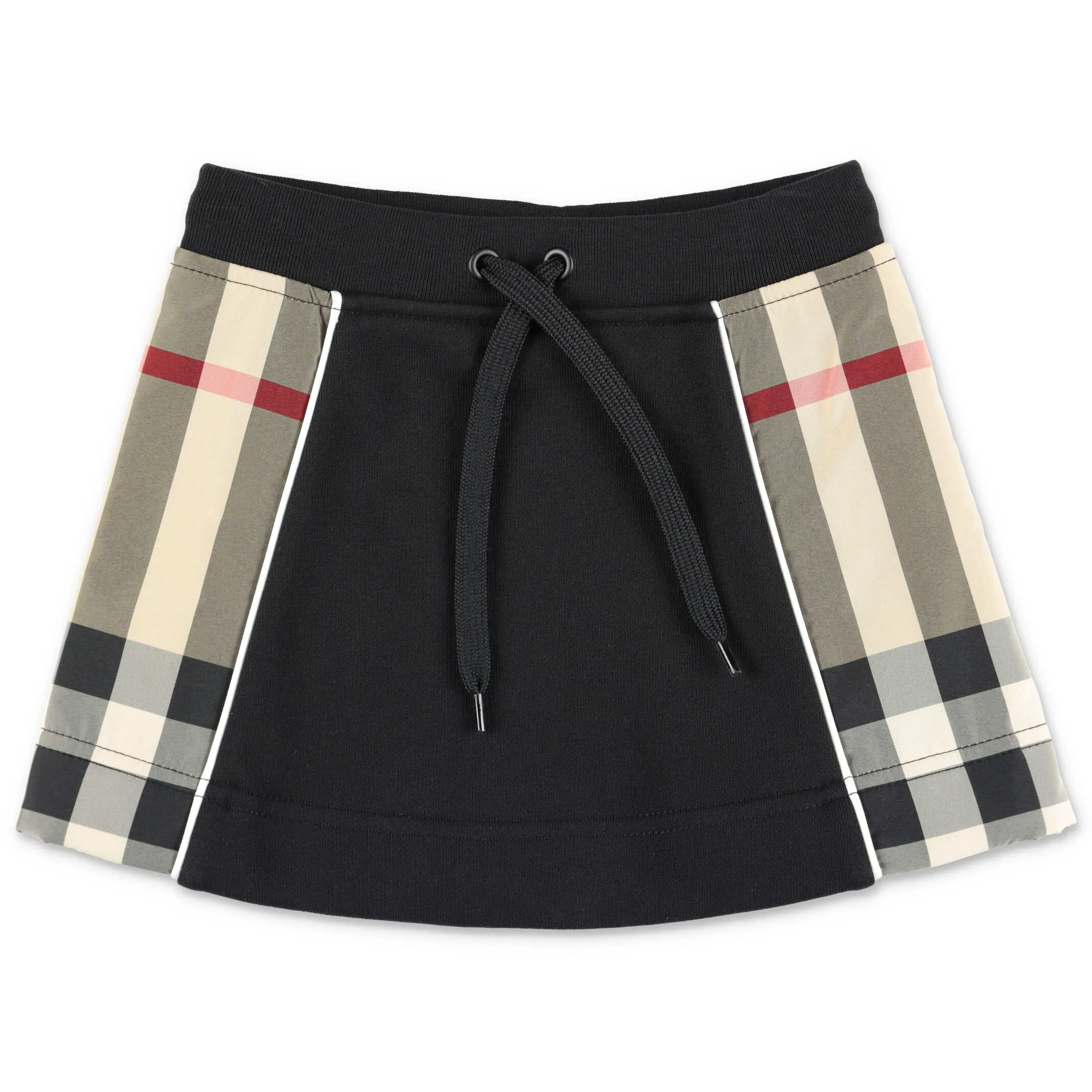 Burberry Kids Check Print Drawstring Skirt