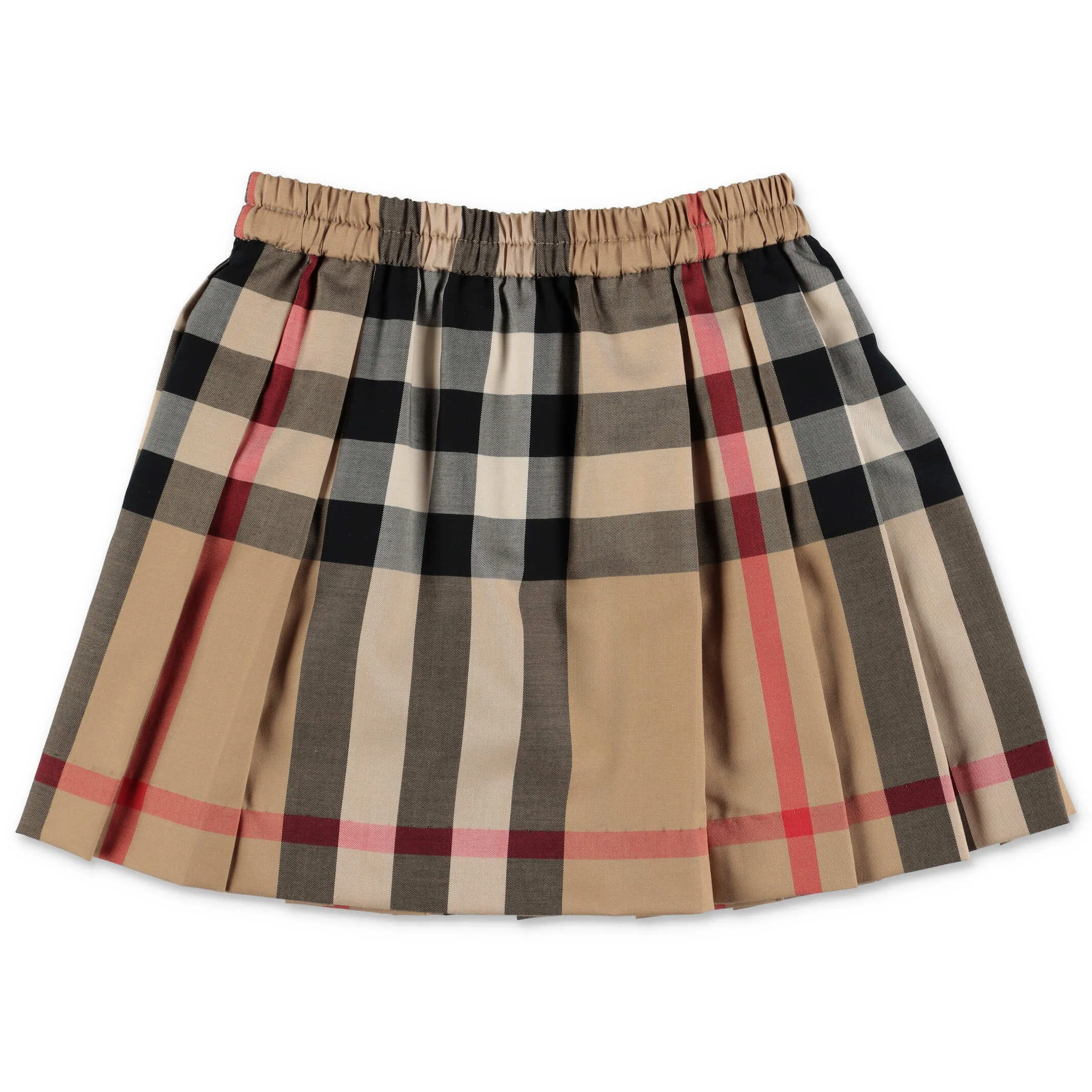 Burberry Kids Check Print Pleated Skirt