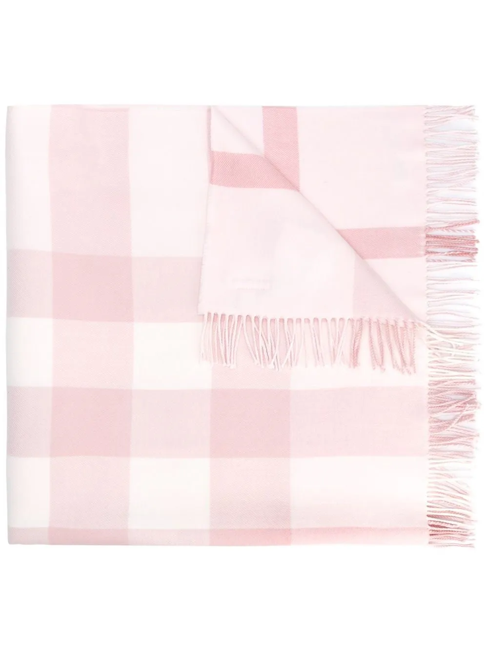 Burberry Kids Checked Fringed Blanket