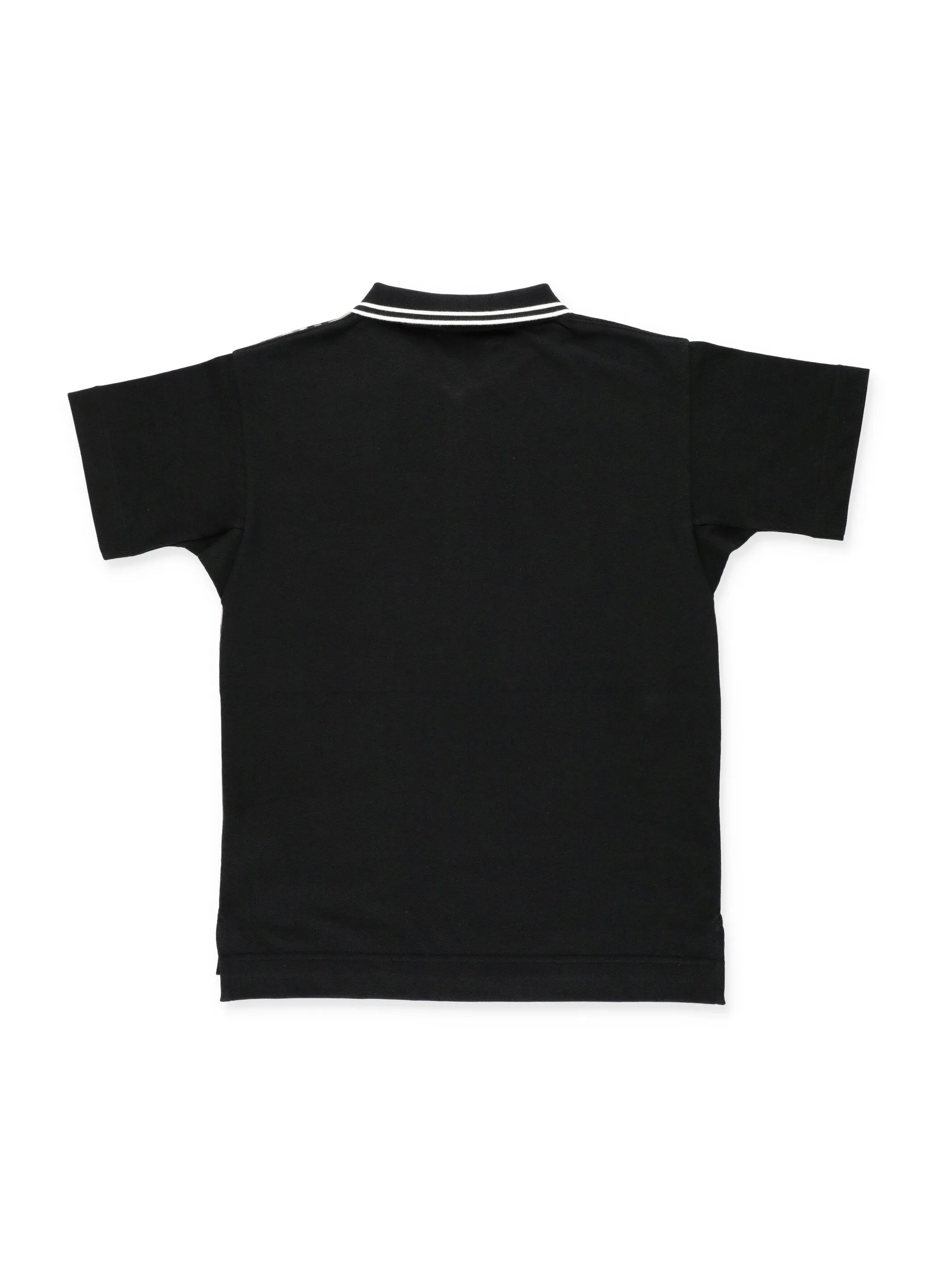Burberry Kids Checked Panelled Polo Shirt