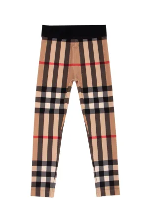 Burberry Kids Checked Print Leggings