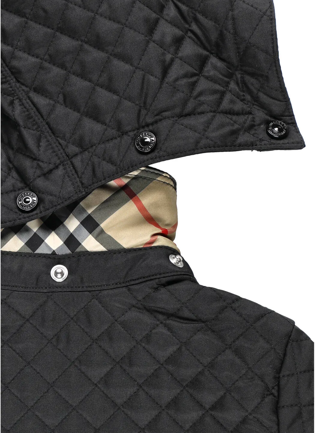 Burberry Kids Detachable Hood Monogram Quilted Jacket