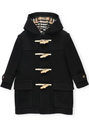 Burberry Kids Hooded Duffle Coat