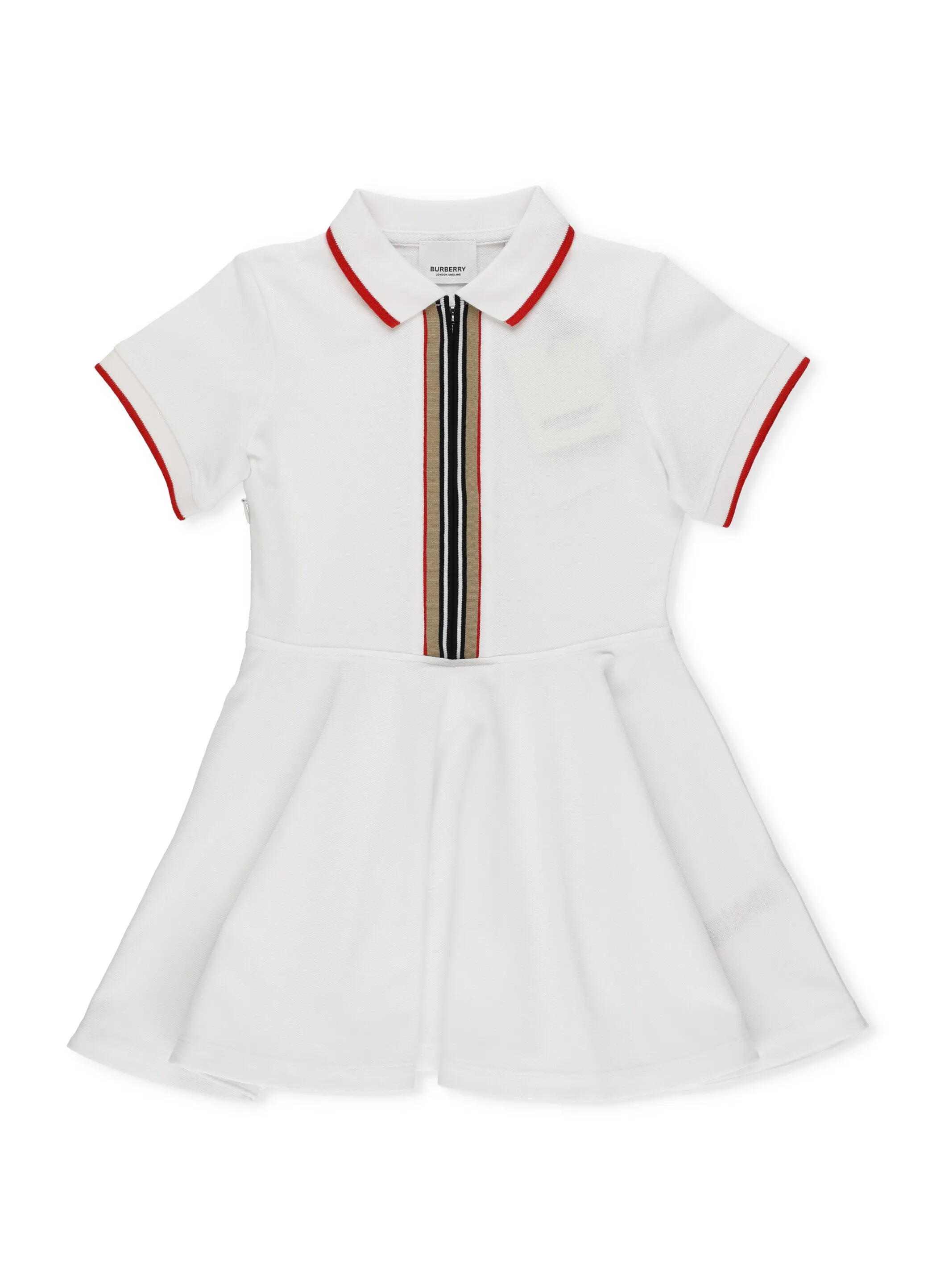 Burberry Kids Icon Stripe Detailed Polo Shirt Dress