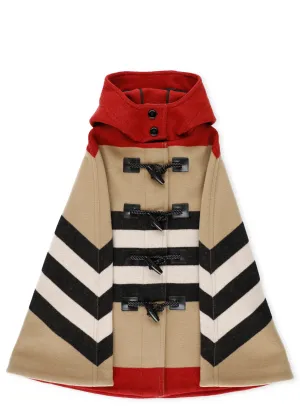 Burberry Kids Icon Stripe Hooded Cape