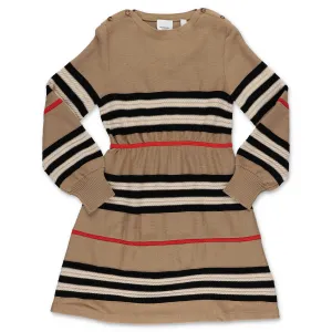 Burberry Kids Icon Stripe Long Sleeve Knit Dress