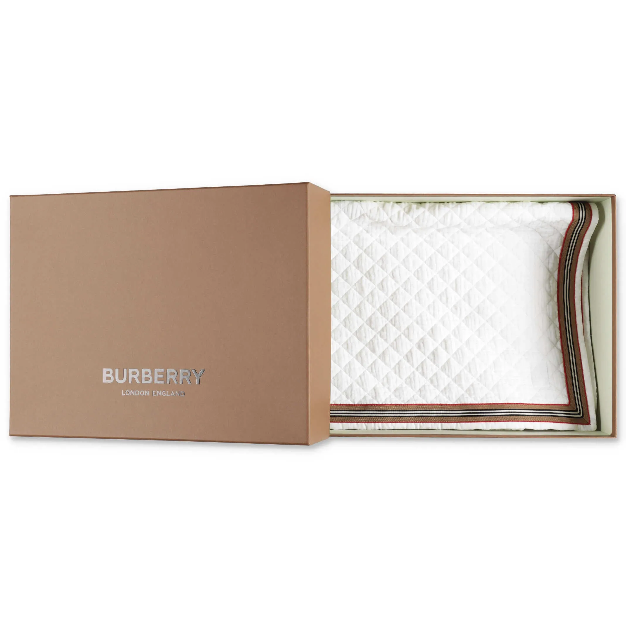 Burberry Kids Icon Stripe Quilted Cot Duvet
