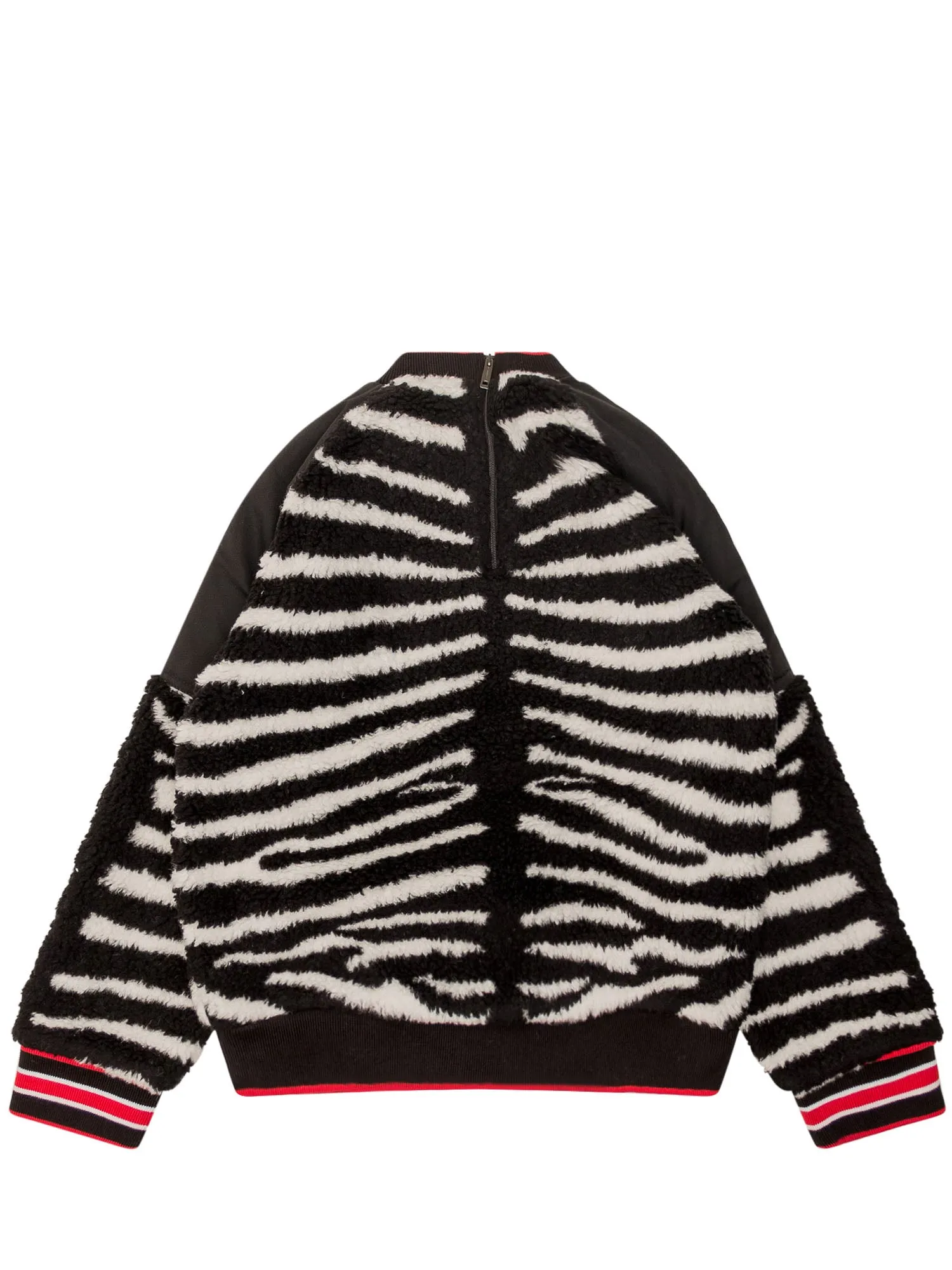 Burberry Kids Logo Embroidered Zebra Jacquard Sweater
