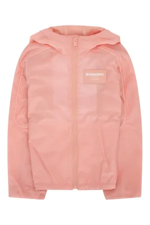 Burberry Kids Logo Patch Hooded Windbreaker