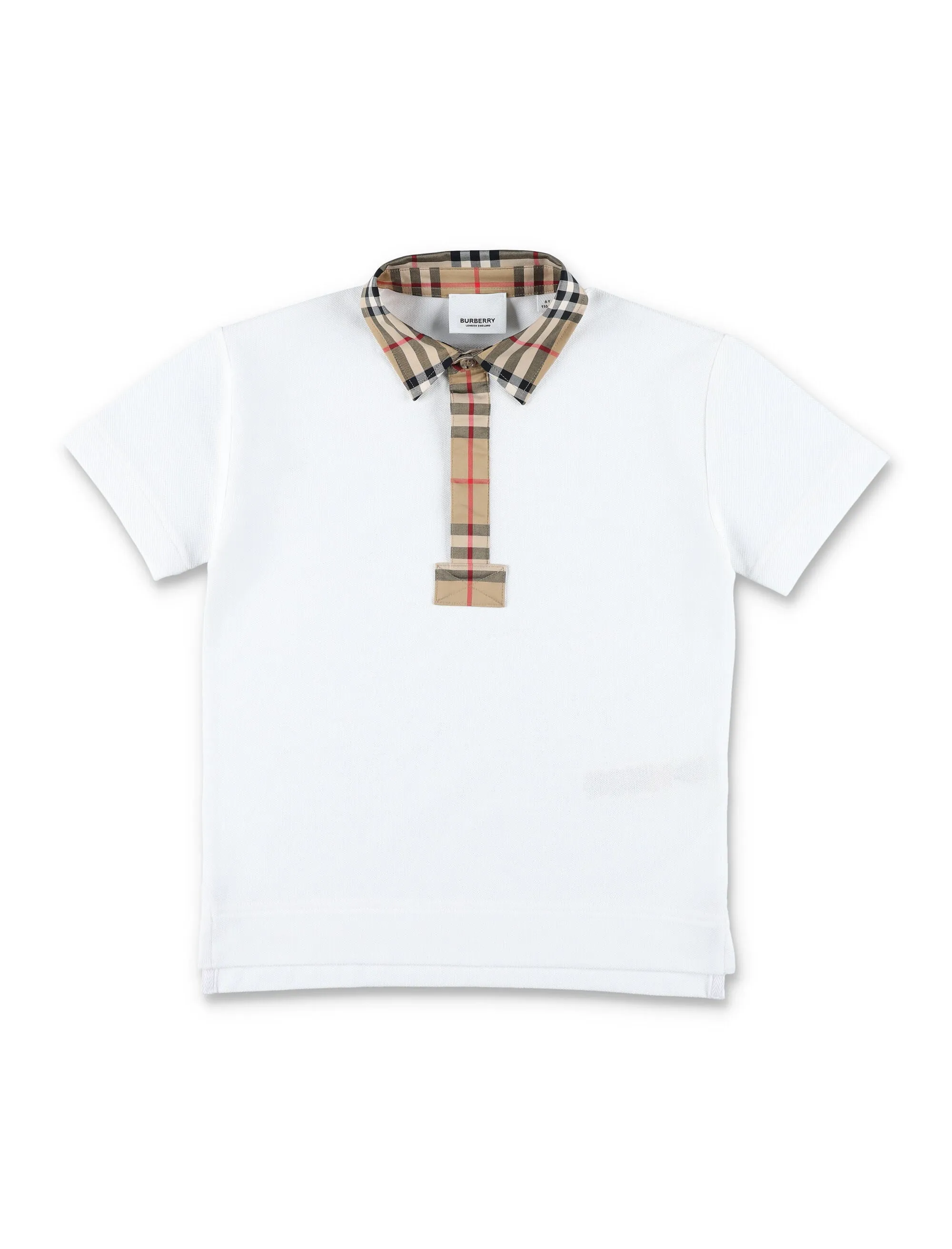 Burberry Kids Logo Patch Short Sleeved Polo Shirt