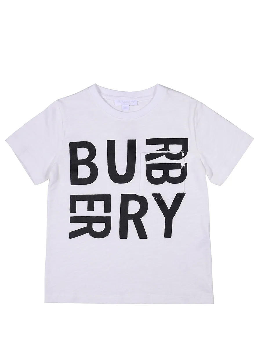 Burberry Kids Logo Print Crewneck T-Shirt