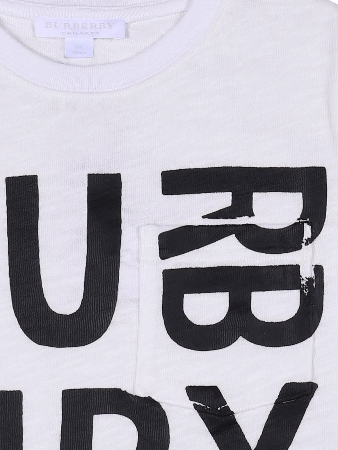 Burberry Kids Logo Print Crewneck T-Shirt