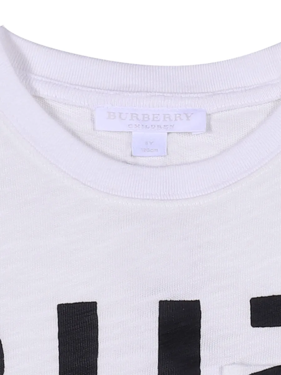 Burberry Kids Logo Print Crewneck T-Shirt