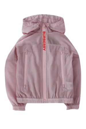 Burberry Kids Logo Print Hooded Jacket