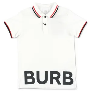 Burberry Kids Logo Print Polo Shirt