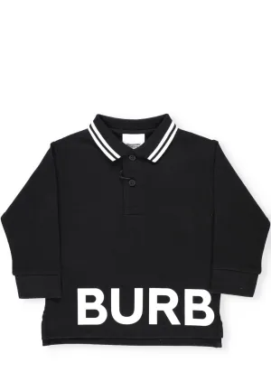 Burberry Kids Logo Print Polo Shirt
