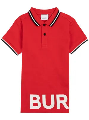 Burberry Kids Logo Print Polo Shirt
