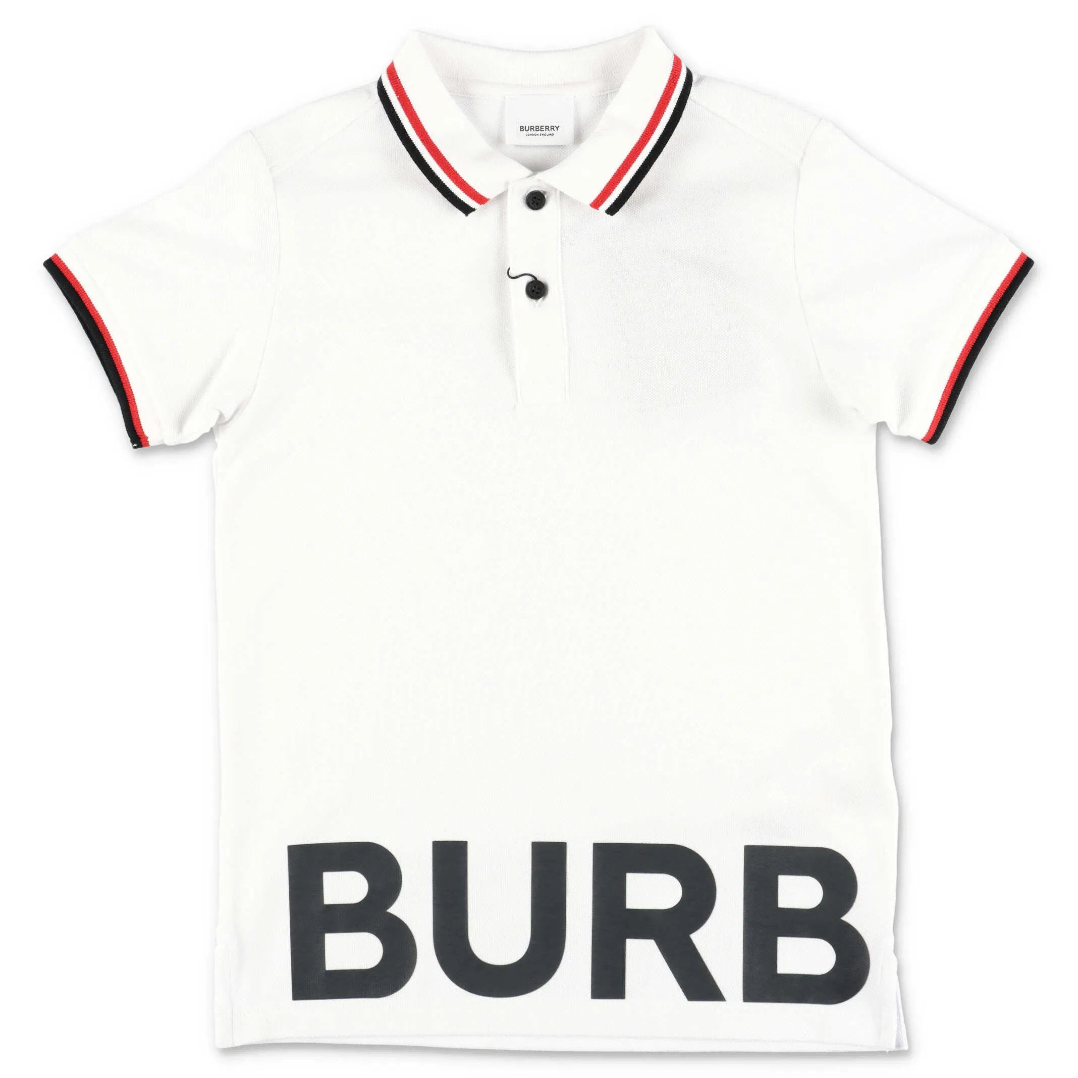 Burberry Kids Logo Print Polo Shirt