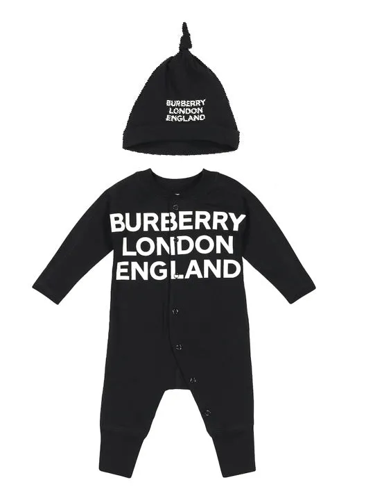 Burberry Kids Logo Print Two-Piece Baby Gift Set