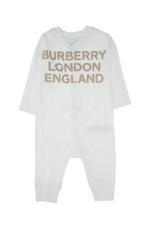 Burberry Kids Logo Printed Baby Onesies